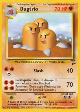 Dugtrio Base Set 2 #223/130