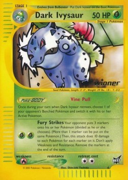 Dark Ivysaur Best of Game Cards Promos #6