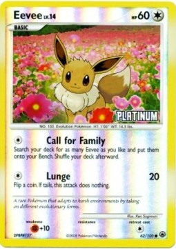 Eevee Lv.14 Burger King Platinum Promos 2009 #62