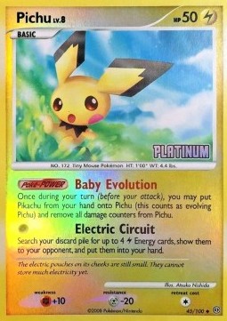 Pichu Lv.8 Burger King Platinum Promos 2009 #45