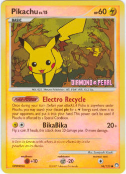 Pikachu Lv.15 Burger King DP Promos 2008 #94