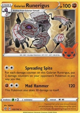 Galarian Runerigus Trick or Trade 2023 #102