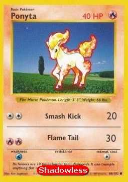 Ponyta Base Set #60/102