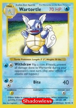 Wartortle Base Set #42/102