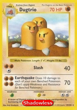 Dugtrio Base Set #19/102