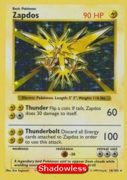 Zapdos Base Set #16/102