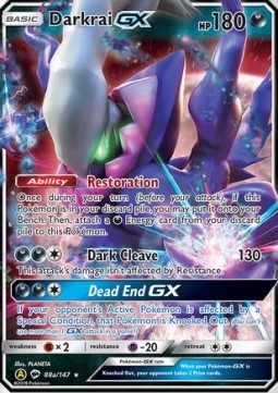Darkrai GX Burning Shadows #88/147