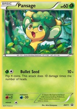 Pansage BW Black Star Promos #11/101