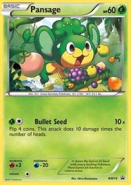 Pansage BW Black Star Promos #14/101