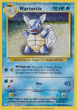 Wartortle Pokémon Trading Card Game Classic: Blastoise &amp; Suicune ex Deck #002