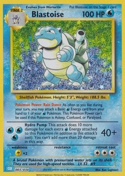 Blastoise Pokémon Trading Card Game Classic: Blastoise &amp; Suicune ex Deck #003