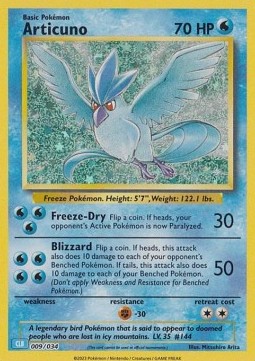 Articuno Pokémon Trading Card Game Classic: Blastoise &amp; Suicune ex Deck #009