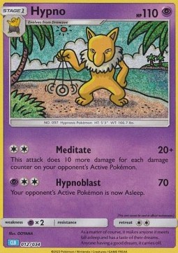 Hypno Pokémon Trading Card Game Classic: Blastoise &amp; Suicune ex Deck #012