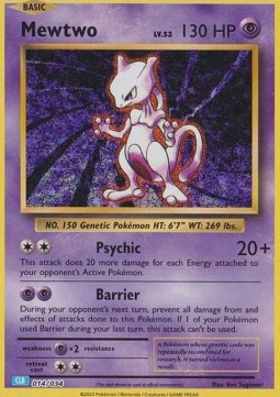 Mewtwo Pokémon Trading Card Game Classic: Blastoise &amp; Suicune ex Deck #014