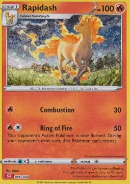 Rapidash Pokémon Trading Card Game Classic: Charizard &amp; Ho-Oh ex Deck #005