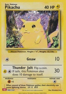 Pikachu Pokémon Trading Card Game Classic: Charizard &amp; Ho-Oh ex Deck #008