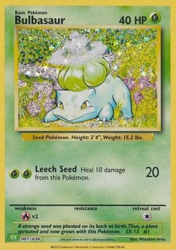 Bulbasaur Pokémon Trading Card Game Classic: Venusaur &amp; Lugia ex Deck #001