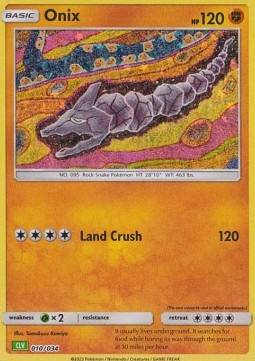 Onix Pokémon Trading Card Game Classic: Venusaur &amp; Lugia ex Deck #010