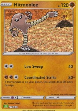 Hitmonlee Pokémon Trading Card Game Classic: Venusaur &amp; Lugia ex Deck #011