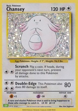 Chansey Pokémon Trading Card Game Classic: Venusaur &amp; Lugia ex Deck #015