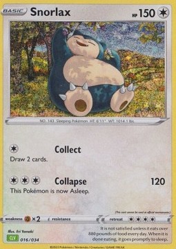 Snorlax Pokémon Trading Card Game Classic: Venusaur &amp; Lugia ex Deck #016