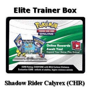 Online Code Card (Shadow Rider Calyrex Elite Trainer Box) Chilling Reign #
