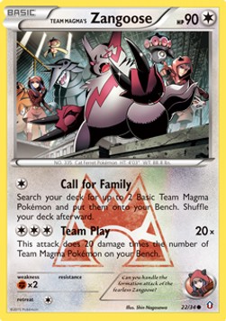Team Magma's Zangoose Double Crisis #22/34