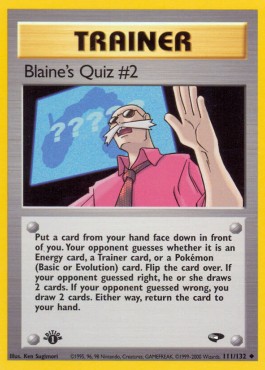 Blaine's Quiz #2 Gym Challenge #111/132