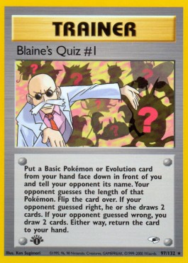 Blaine's Quiz #1 Gym Heroes #197/132