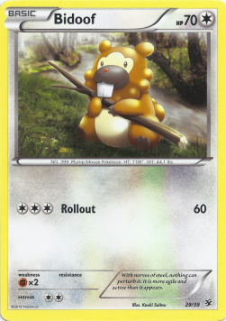 Bidoof XY Kalos Starter Set #29