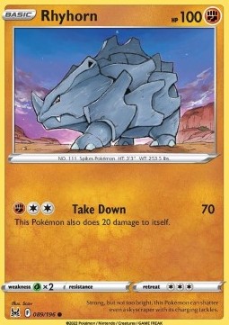 Rhyhorn - Lost Origin #089/196
