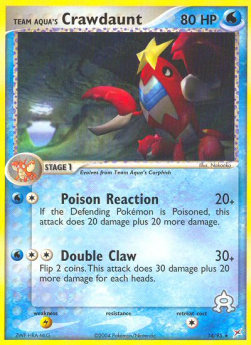 Team Aqua's Crawdaunt EX Team Magma vs Team Aqua #14
