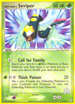 Team Aqua's Seviper EX Team Magma vs Team Aqua #17