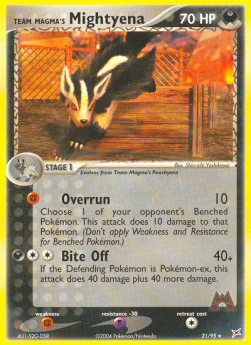Team Magma's Mightyena EX Team Magma vs Team Aqua #21