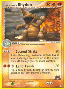 Team Magma's Rhydon EX Team Magma vs Team Aqua #22