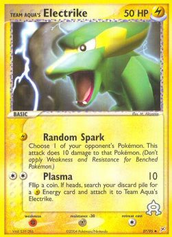Team Aqua's Electrike EX Team Magma vs Team Aqua #27