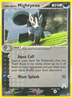 Team Aqua's Mightyena EX Team Magma vs Team Aqua #30