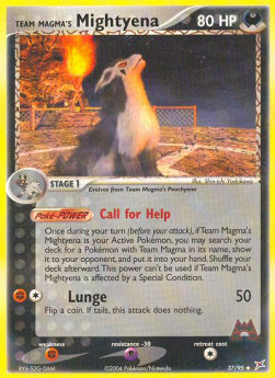 Team Magma's Mightyena EX Team Magma vs Team Aqua #37