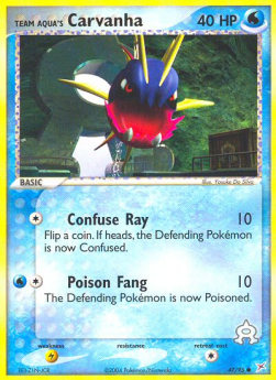 Team Aqua's Carvanha EX Team Magma vs Team Aqua #47