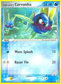 Team Aqua's Carvanha EX Team Magma vs Team Aqua #48