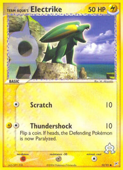 Team Aqua's Electrike EX Team Magma vs Team Aqua #52
