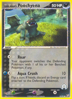 Team Aqua's Poochyena EX Team Magma vs Team Aqua #55