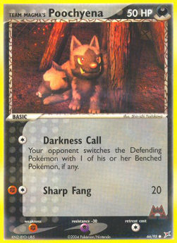 Team Magma's Poochyena EX Team Magma vs Team Aqua #66