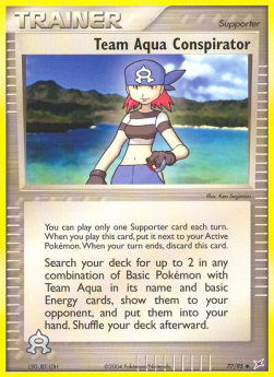 Team Aqua Conspirator EX Team Magma vs Team Aqua #77