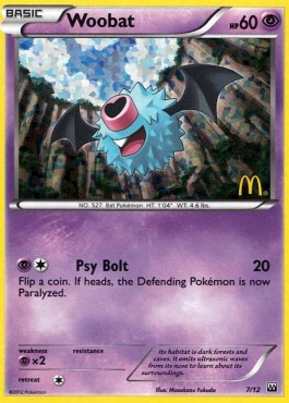 Woobat McDonald's Collection 2012 #127/12
