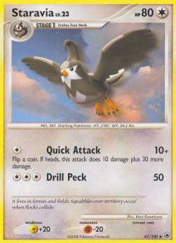 Staravia Lv.23 Majestic Dawn #47/100
