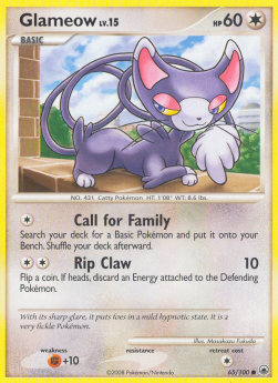 Glameow Lv.15 Majestic Dawn #65/100