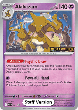 Alakazam MEP Black Star Promos #003/56