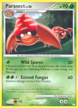 Parasect Lv.36 Mysterious Treasures #58/123