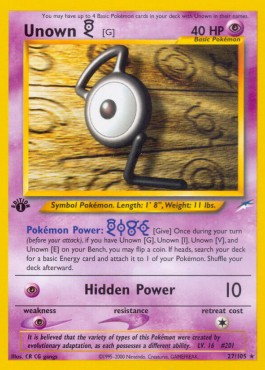 Unown - Neo Destiny #27/105
